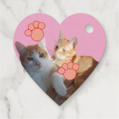 Valentine's Cat Paws Text Bedankjes Labels (Achterkant)