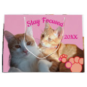 Valentine's Cats Photo Groot Cadeauzakje (Voorkant)