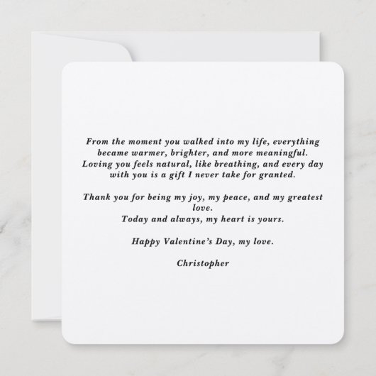 Valentines Cherub & Romantic Doodle Personalized Feestdagenkaart (Achterkant)