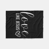 Valentines Christian Love Like Jesus  Fleece Deken (Voorkant (Horizontaal))