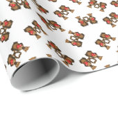 Valentine's Coati Pairs Cadeaupapier (Rol Hoek)