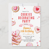 Valentine's Cookie Decorating invite Kaart (Voorkant)