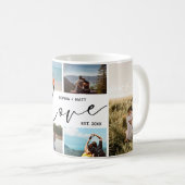 Valentines Couples Keepsake Photo Collage Koffiemok (Voorkant rechts)