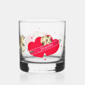 Valentine's Cupid & Hearts Whisky Glas (Achterkant)