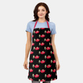Valentine's Cupid w/Hearts All-Over Print Apron Schort (Gedragen)