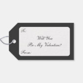 Valentines Cupido Blinddoek, Vintage Tarotkaart Cadeaulabel (Achterkant Horizontaal)