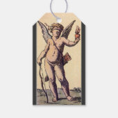 Valentines Cupido Blinddoek, Vintage Tarotkaart Cadeaulabel (Voorkant)