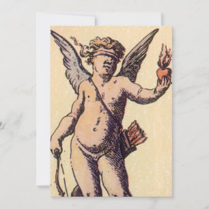 Valentines Cupido Blinddoek, Vintage Tarotkaart Feestdagenkaart