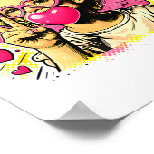 Valentines Cute Cupid Heart Angel Love Holiday Com Poster (Hoek)