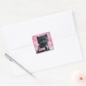 Valentines Cute Kitten  Stickers (Envelop)
