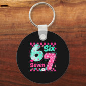 Valentine's Day 6 7 Six Seven Preppy Hearts Couple Sleutelhanger (Voorkant)