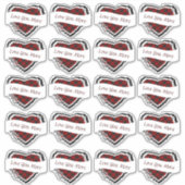 Valentine's Day aangepast geruit hart Sticker (Voorkant)