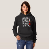 Valentines Day ABCs   for for teachers I love you Hoodie (Voorkant volledig)