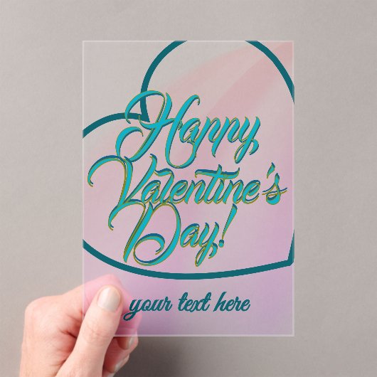 Valentine's Day  Acryl Uitnodigingen (Insitu (Draagbaar))