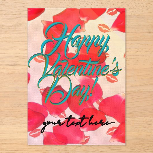 Valentine's Day  Acryl Uitnodigingen (Voorkant)