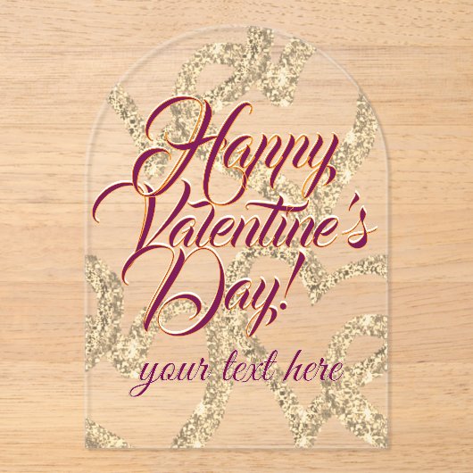 Valentine's Day Acrylic Invitations Acryl Uitnodigingen (Voorkant)