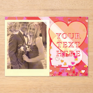 Valentine's Day  Acrylic Invitations Acryl Uitnodigingen