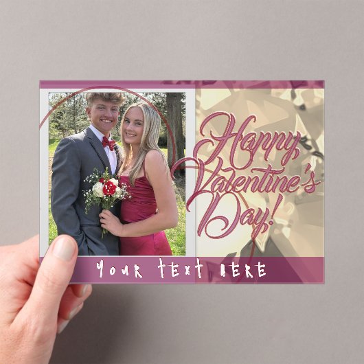Valentine's Day  Acrylic Invitations Acryl Uitnodigingen (Insitu (Draagbaar))