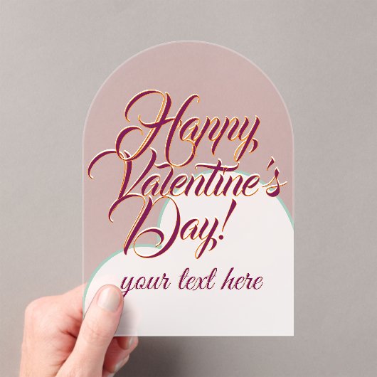 Valentine's Day  Acrylic Invitations Acryl Uitnodigingen (Insitu (Draagbaar))