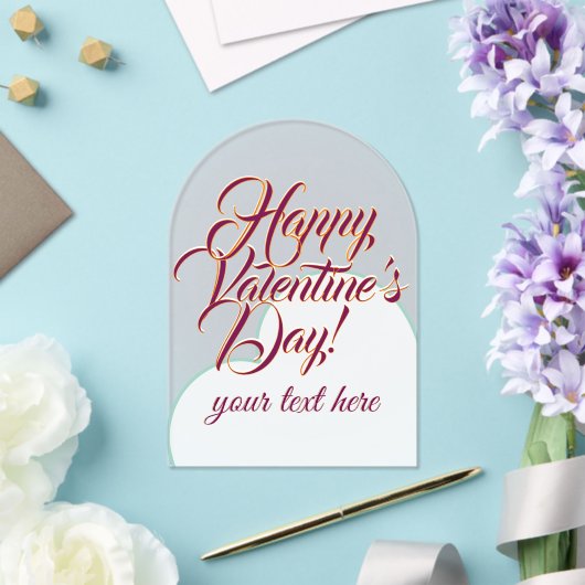 Valentine's Day Acrylic Invitations Acryl Uitnodigingen (Insitu (Huwelijk))