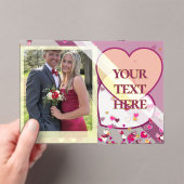 Valentine's Day Acrylic Invitations Acryl Uitnodigingen (Insitu (Draagbaar))
