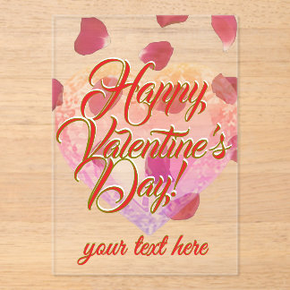 Valentine's Day  Acrylic Invitations Acryl Uitnodigingen