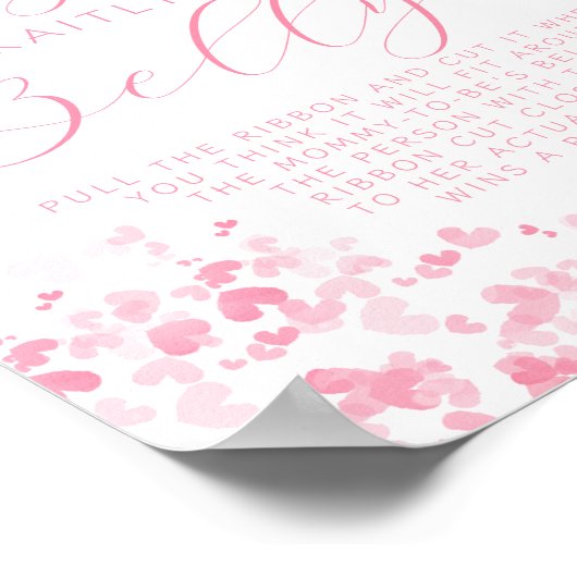 Valentine's Day Baby Shower How Big Is Her Belly? Poster (Hoek)