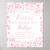 Valentine's Day Baby Shower How Many Kisses Game Poster (Voorkant)