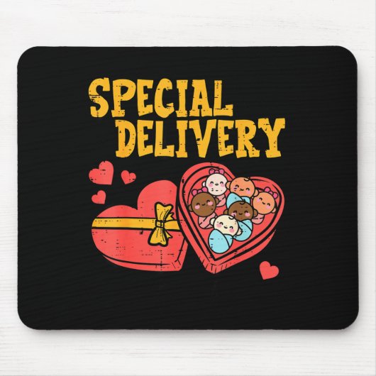 Valentines Day Baby Special Labor Delivery Nurse W Muismat (Voorkant)