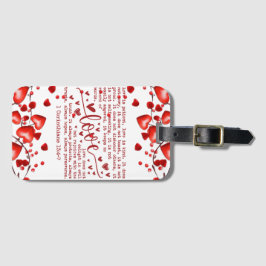 Valentine's day  bagagelabel