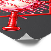 Valentines Day Baseball Boys Ice Cream Drip Heart  Poster (Hoek)