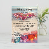 Valentine's Day Beach Party Kaart (Staand voorkant)