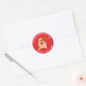 Valentine's Day Bear Heart Ronde Sticker (Envelop)