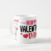 Valentine's Day Bear Love Heart Koffiemok (Voorkant links)