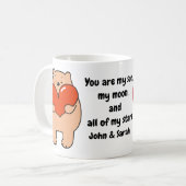 Valentine's Day Bear Love Heart Koffiemok (Voorkant links)