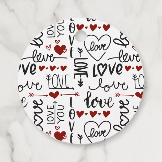 Valentines Day Bedankjes Labels (Achterkant)