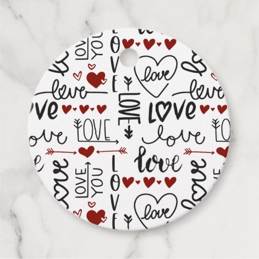 Valentines Day Bedankjes Labels (Voorkant)