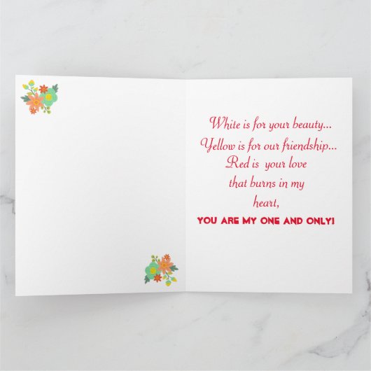 Valentine's Day Bedankkaart (Binnen)