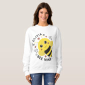 Valentine's Day Bee Mine Bumblebee Sweatshirt (Voorkant volledig)