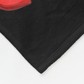 Valentines Day Bigfoot Red Hearts Funny Sasquatch  Fleece Deken (Hoek)