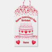 Valentine's Day Birthday Cake Custom Candles Cadeaulabel (Voorkant)