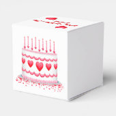 Valentine's Day Birthday Cake Customizable Candles Bedankdoosjes (Achterkant)