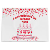 Valentine's Day Birthday Cake Customizable Candles Groot Cadeauzakje (Voorkant)