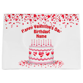 Valentine's Day Birthday Cake Customizable Candles Groot Cadeauzakje