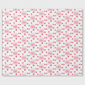 Valentine's Day Birthday Cake Pattern Cadeaupapier (Vlak)