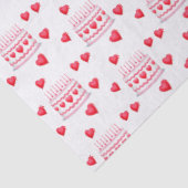 Valentine's Day Birthday Cake Pattern Tissuepapier (Detail)
