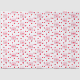Valentine's Day Birthday Cake Pattern Tissuepapier
