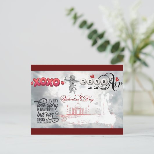 Valentine's Day Briefkaart (Staand voorkant)