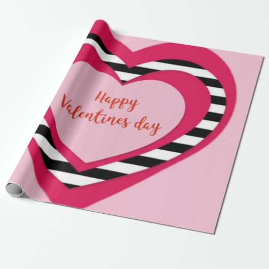 Valentine's Day Cadeaupapier (Uitgerold)