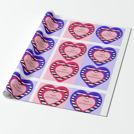 Valentine's Day Cadeaupapier (Uitgerold)